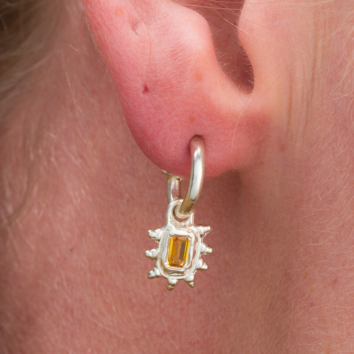 Sapphire Hoop Studs