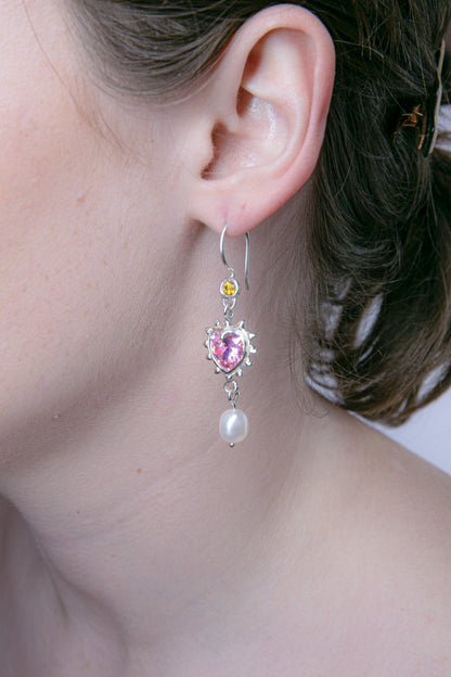 Limited Edition Pink I Love Pearls Earrings