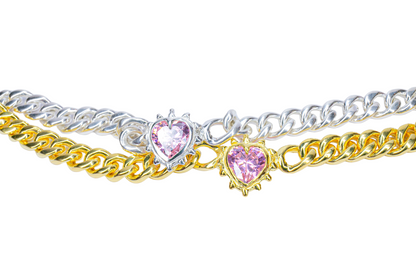 Limited Edition Pink Chained Heart Necklace